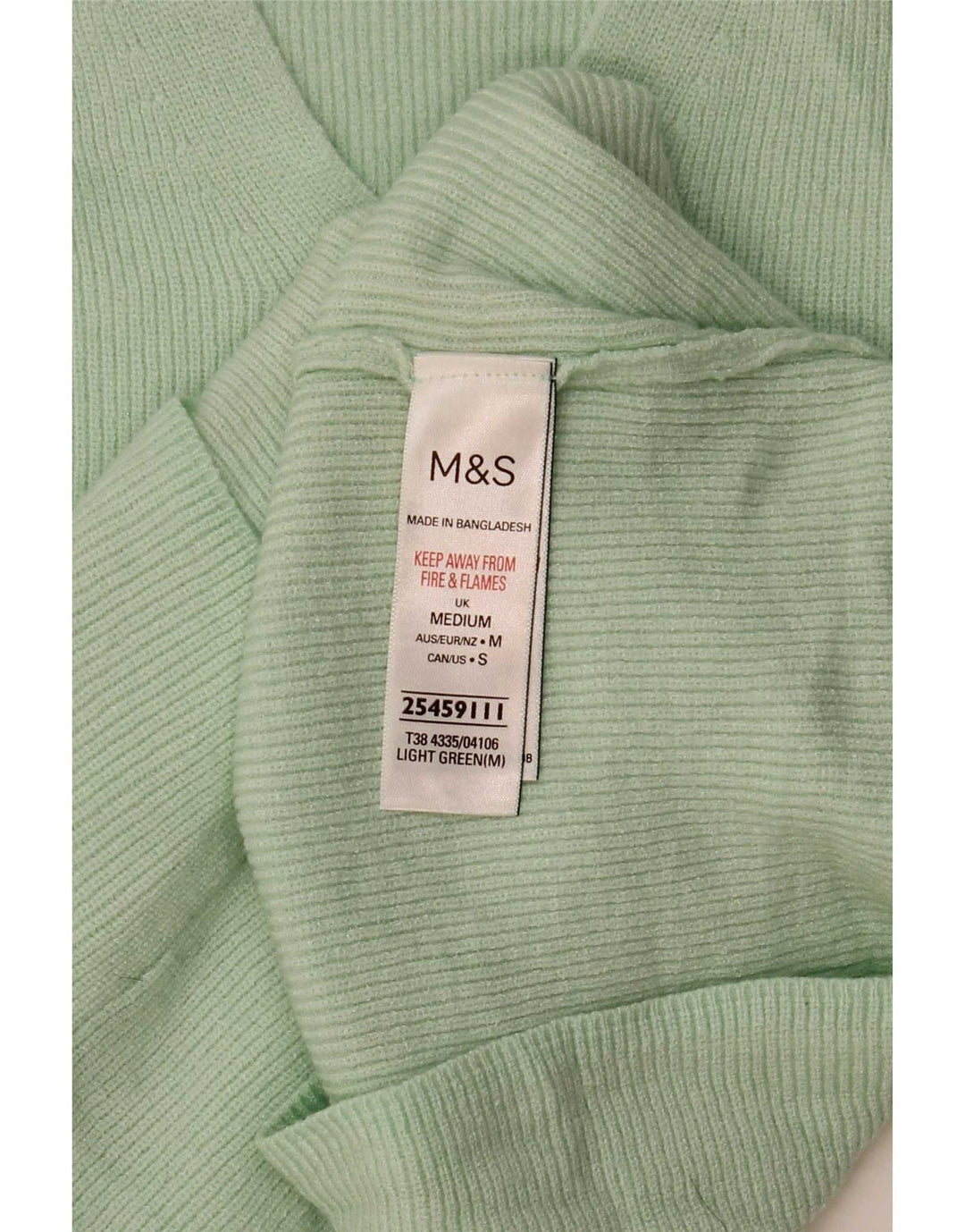 Blusa feminina Marks & Spencer UK 12 viscose verde médio