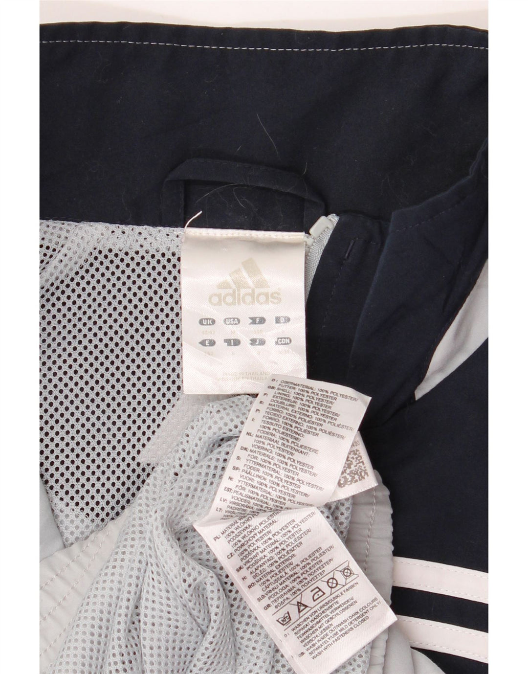 Adidas Mens Full Tracksuit UK 40/42 Médio Azul Marinho Colorblock Poliéster