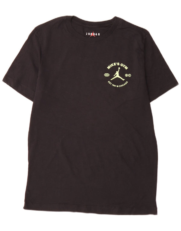 Camiseta masculina Jordan Regular Graphic Top médio preto algodão esportivo
