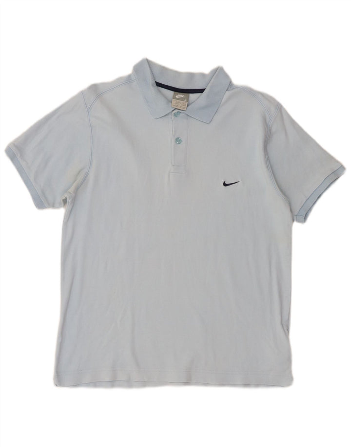 Camisa polo masculina Nike grande algodão azul