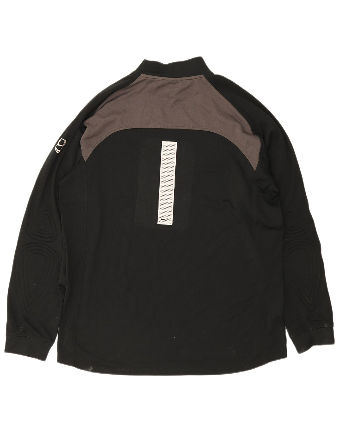 NIKE Mens Top Long Sleeve UK 45/47 XL Black Colourblock Polyester