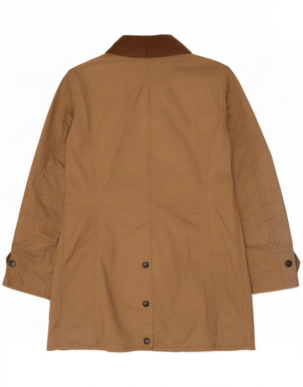 Barbour Womens Raincoat UK 12 Medium Brown Cotton