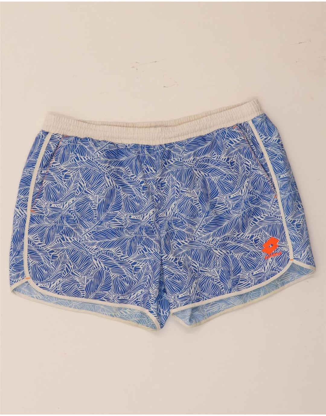 Shorts de natação masculino Lotto poliéster floral azul médio