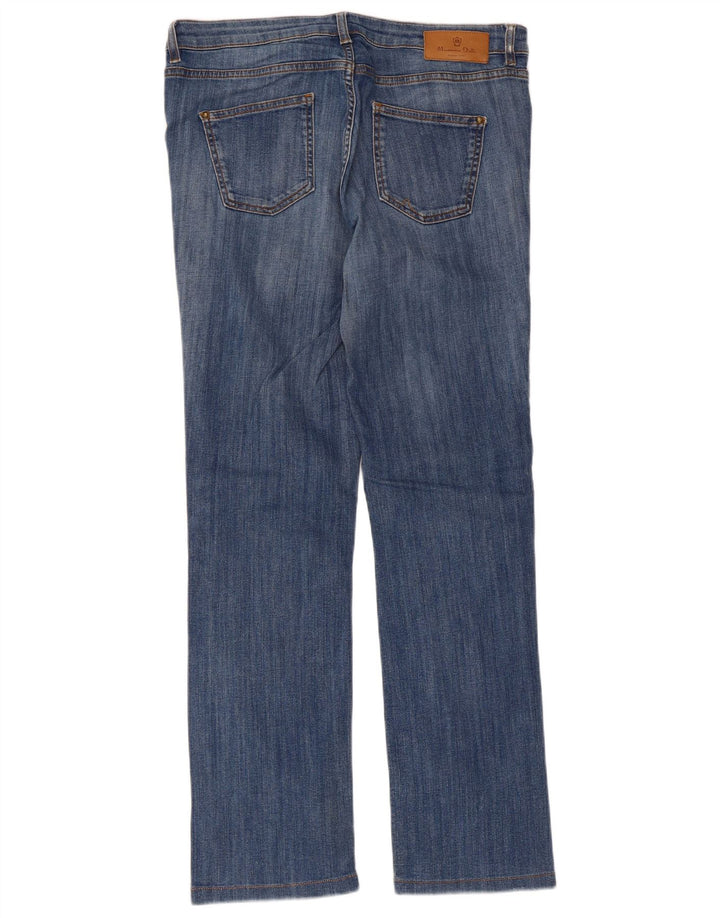 Jeans reto feminino Massimo Dutti EU 42 grande W32 L29 azul
