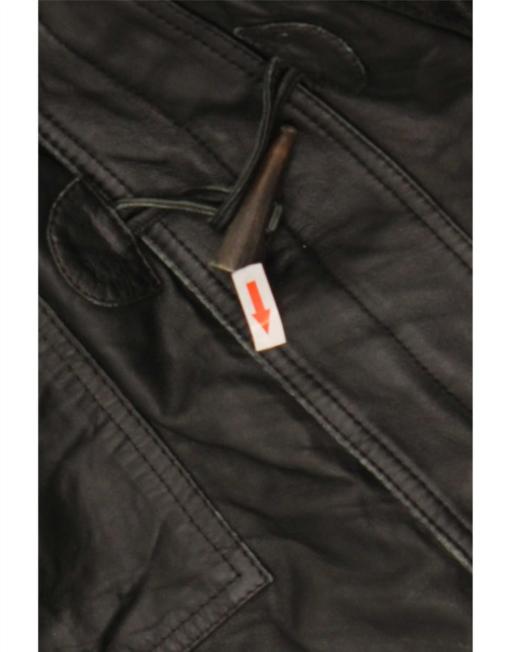 Casaco masculino de couro Duffle Conbipel IT 50 grande preto
