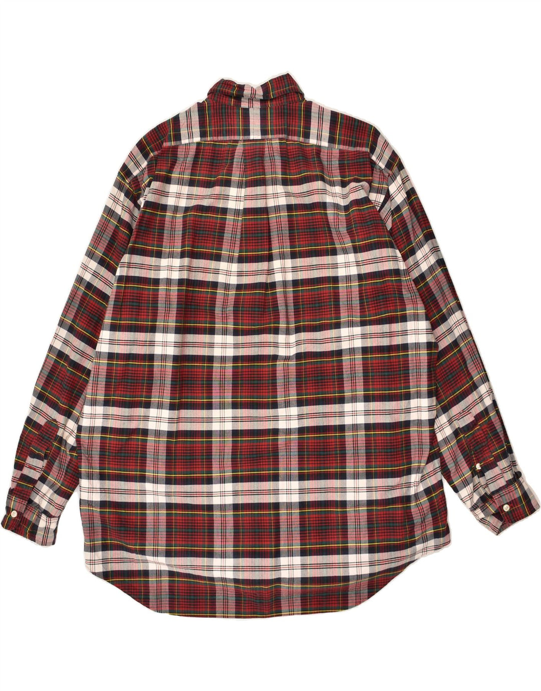 Camisa masculina RALPH LAUREN grande algodão xadrez vermelho