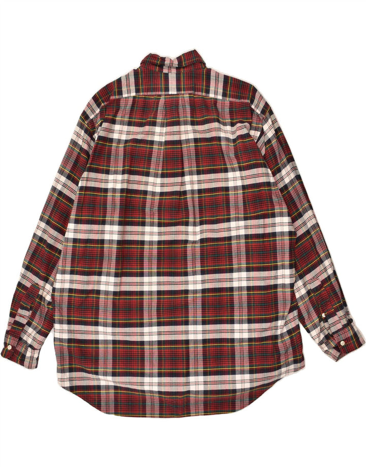 Camisa masculina RALPH LAUREN grande algodão xadrez vermelho