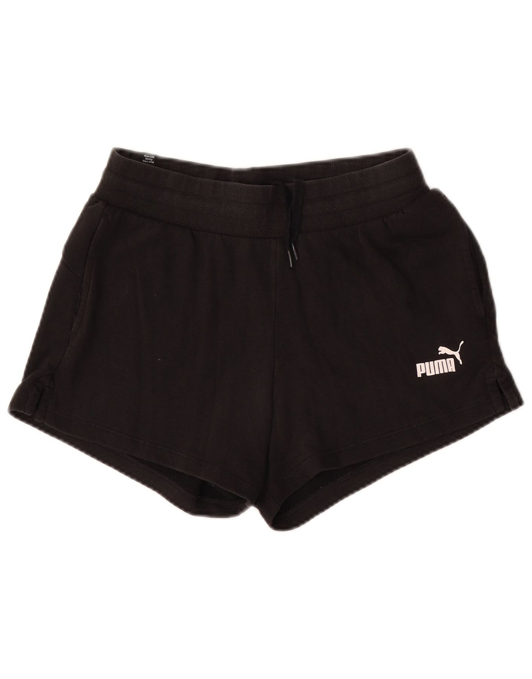 Shorts esportivos femininos Puma UK 12 médio algodão preto