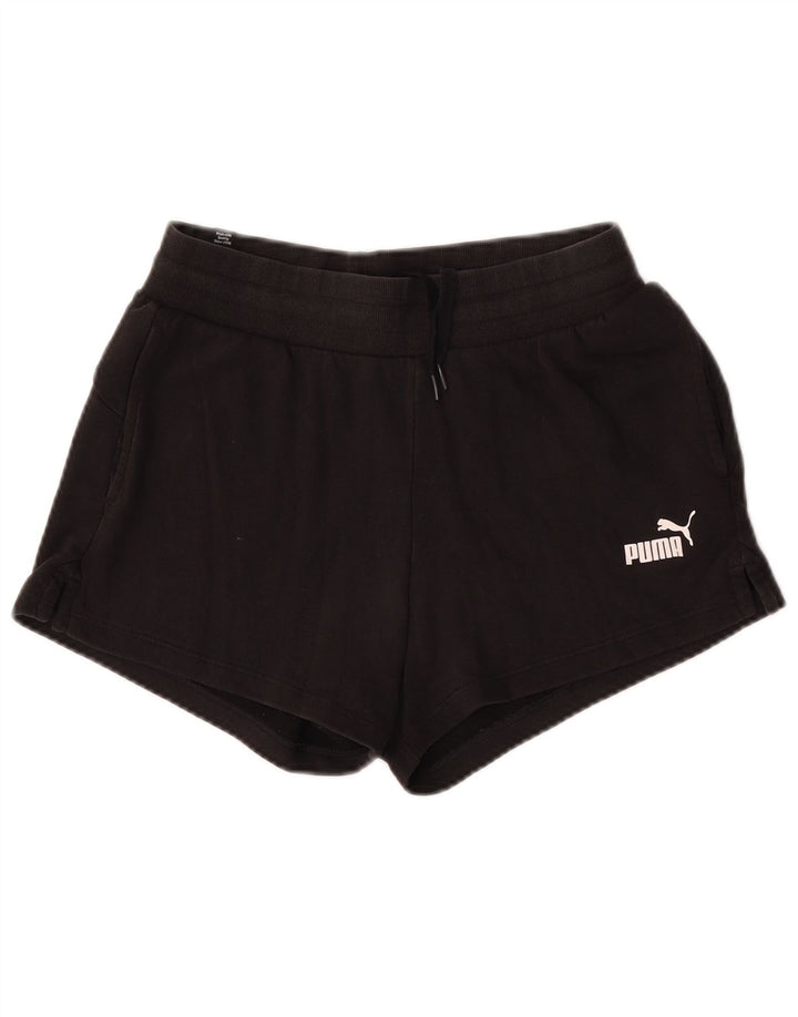 Shorts esportivos femininos Puma UK 12 médio algodão preto
