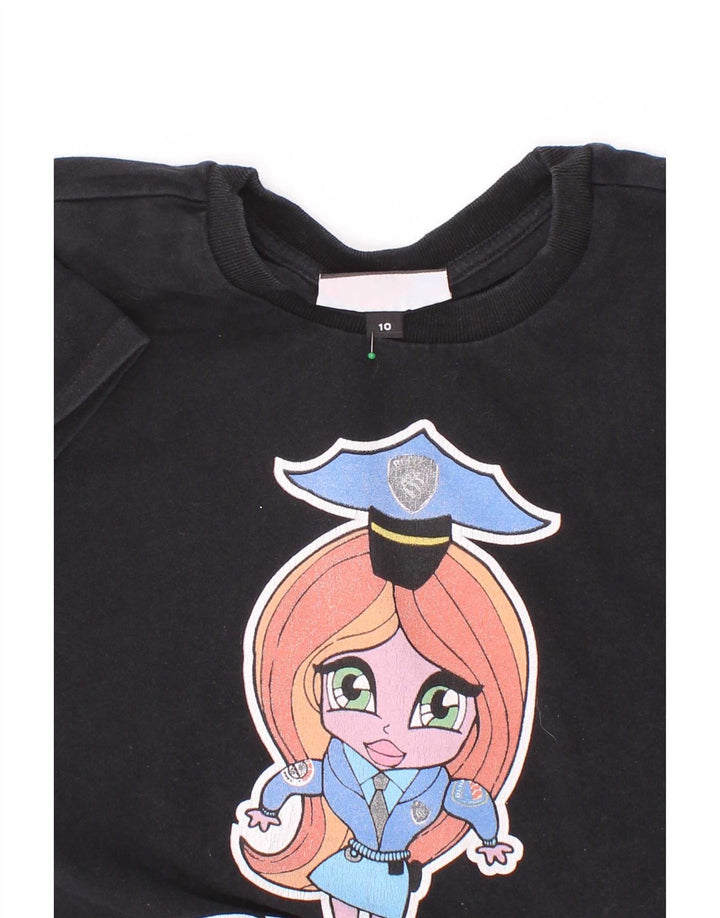 Camiseta gráfica feminina Blauer 9-10 anos preta