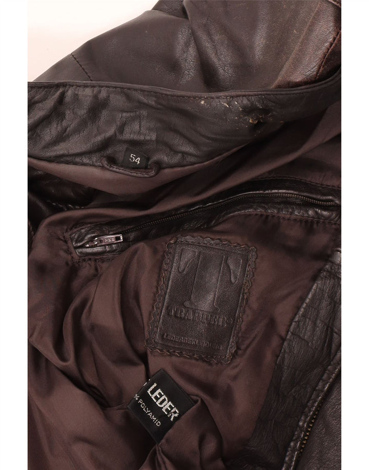 Jaqueta de couro masculina Trapper IT 54 2XL couro marrom