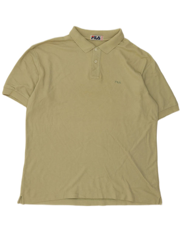 Fila Mens Regular Fit Polo Shirt IT 54 XL Khaki Cotton