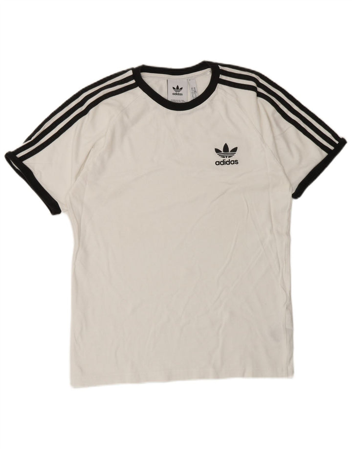 ADIDAS Mens Camiseta Top XS Algodão Branco