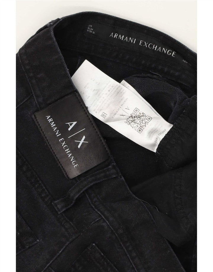 Calça jeans feminina Armani Exchange W31 L29 algodão preto