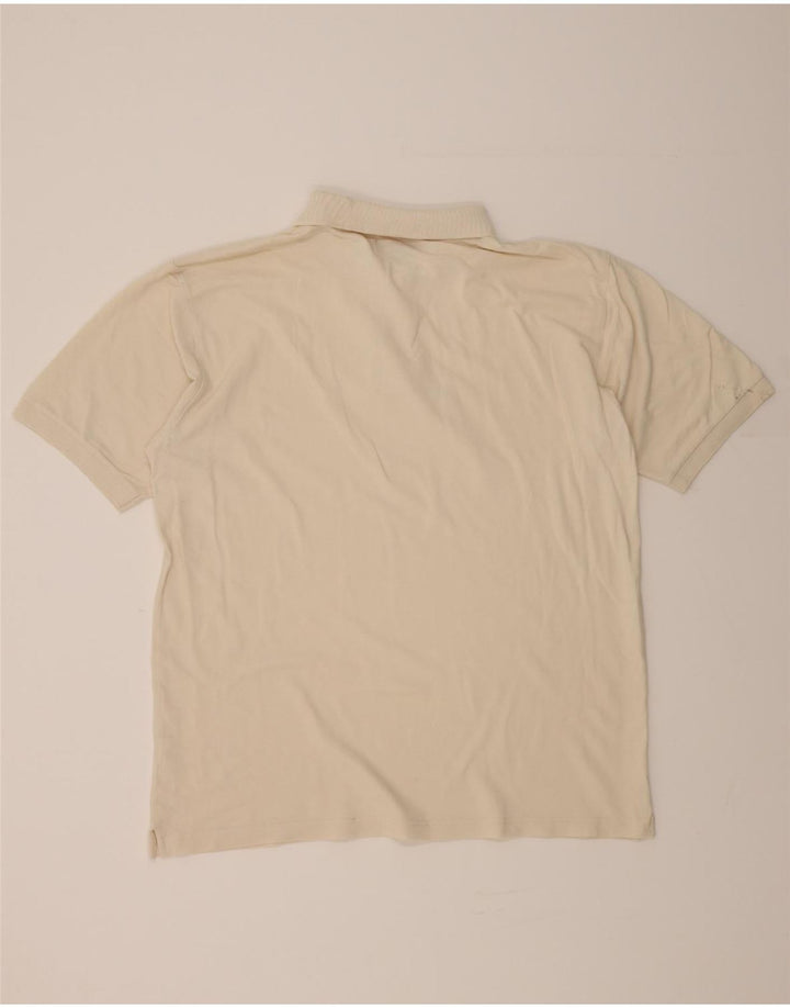 OASIS Mens Polo Shirt 2XL Off White Cotton Vintage Oasis and Second-Hand Oasis from Messina Hembry 