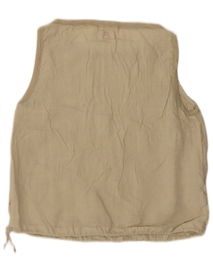 Blusa feminina sem mangas Superga Top IT 48 XL linho bege