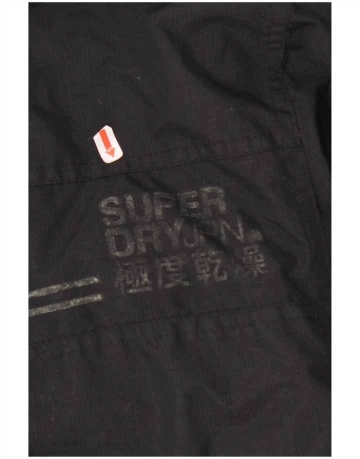 Jaqueta corta-vento masculina SUPERDRY UK 40 grande nylon preto