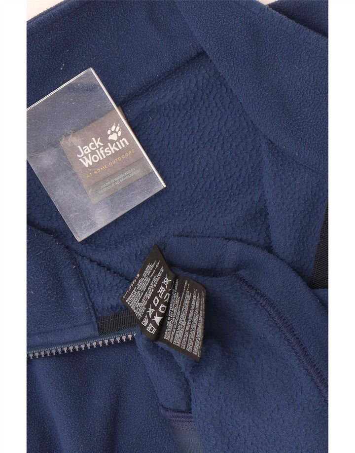 Jaqueta de lã masculina Jack Wolfskin Reino Unido 42 poliéster azul grande