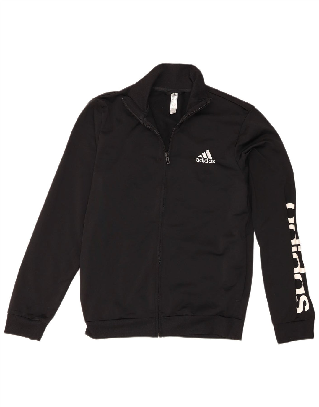 Adidas Mens Graphic Tracksuit Top Jacket UK 38/40 Médio Preto Poliéster