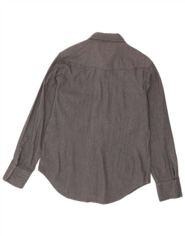 Camisa masculina G-STAR algodão cinza médio