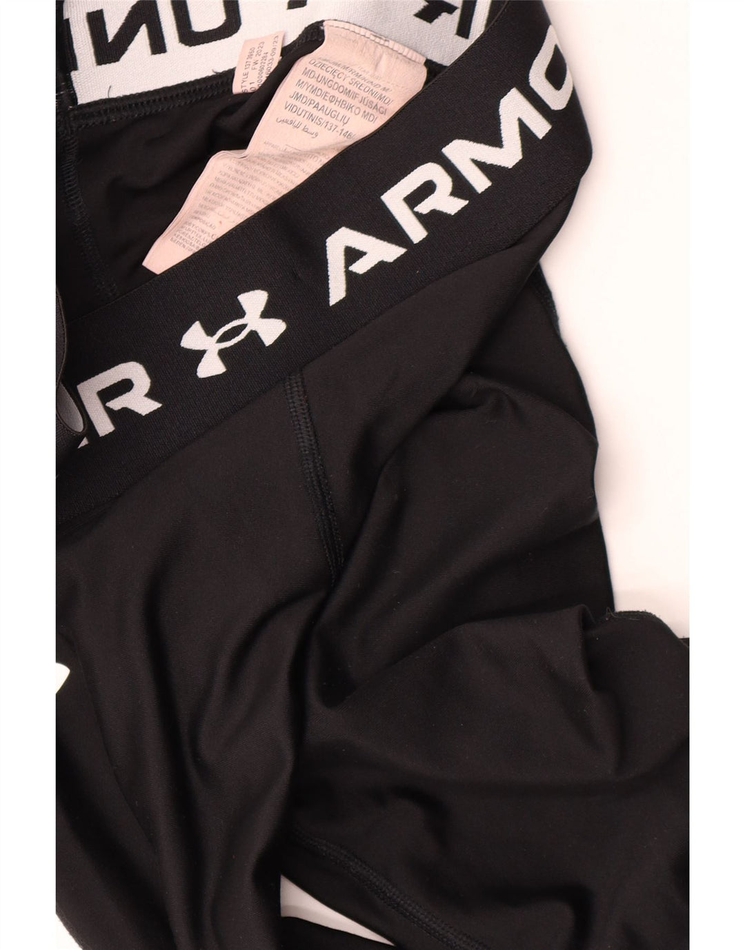 Leggings gráficas para meninas Under Armour 9-10 anos poliéster preto