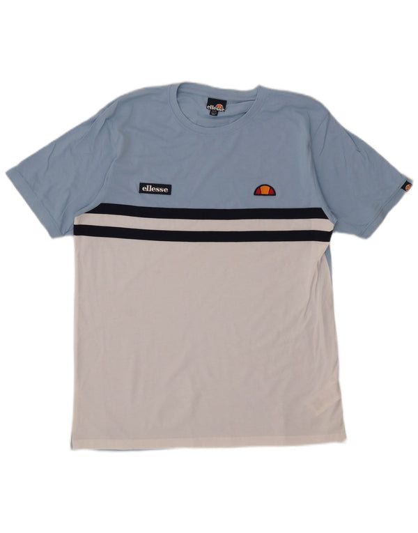 Camiseta masculina Ellesse Top XL azul colorblock algodão