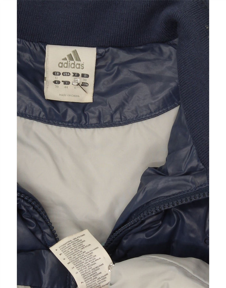 Jaqueta acolchoada feminina Adidas UK 12 médio azul marinho poliamida