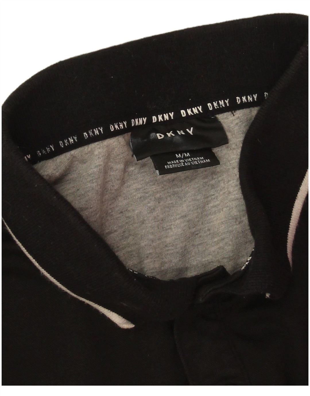 Camisa polo masculina Dkny de algodão preto médio