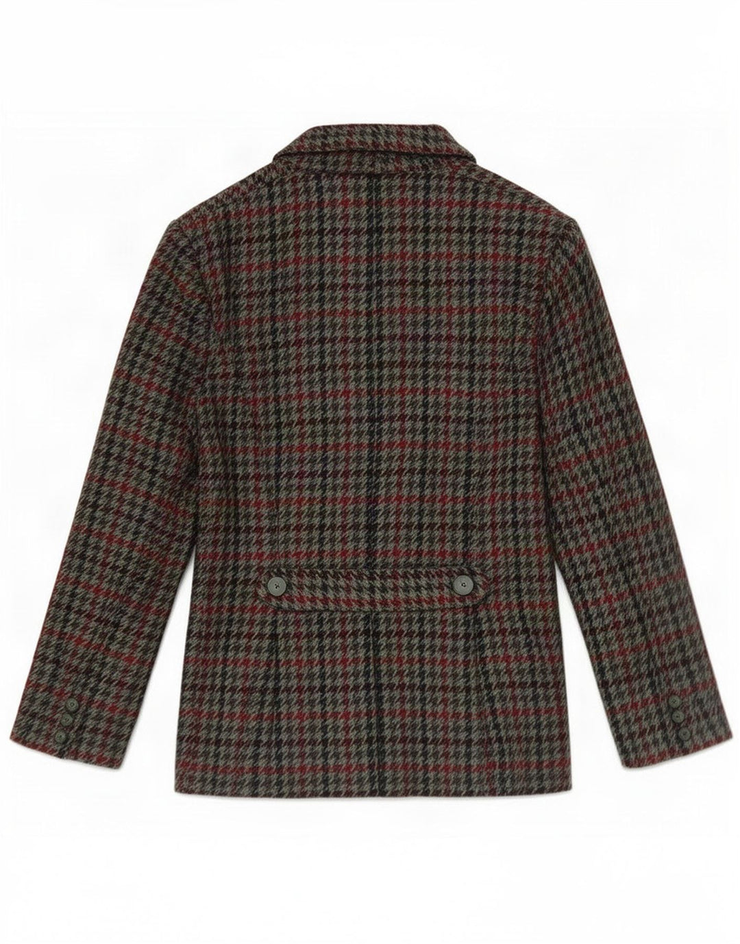 Jaqueta Blazer Feminina Vintage Reino Unido 12 Houndstooth Médio Multicolorido