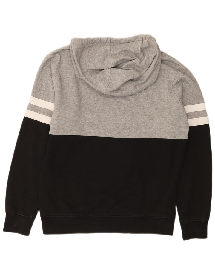 Ellesse moletom com capuz masculino pequeno cinza colorblock algodão