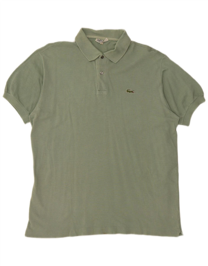 Camisa polo masculina Lacoste tamanho 5 grande algodão verde