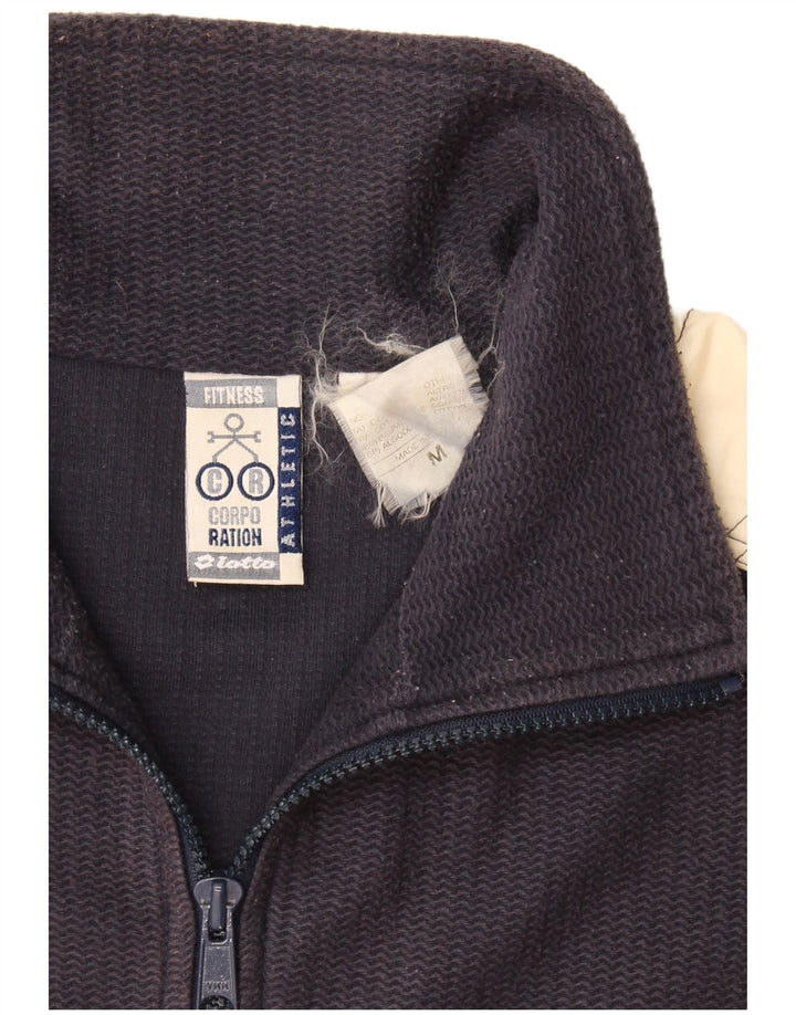 Lotto moletom masculino com gola com zíper e moletom médio azul marinho bloco colorido