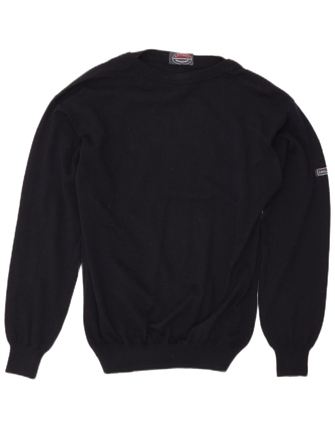 Suéter masculino VINTAGE com gola canoa médio azul marinho