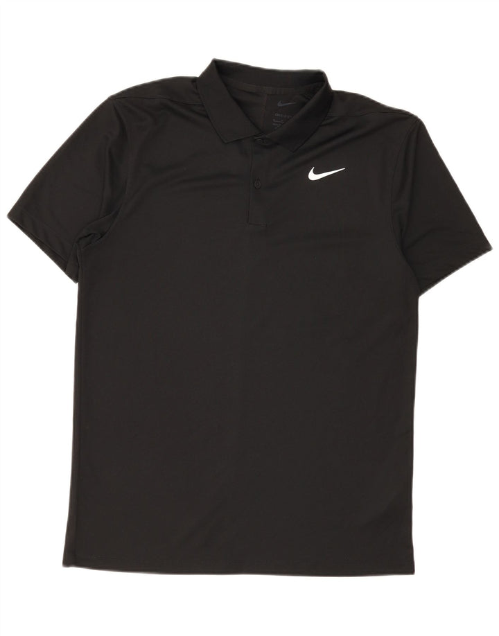 Camisa polo masculina Nike Dri Fit pequena poliéster preta
