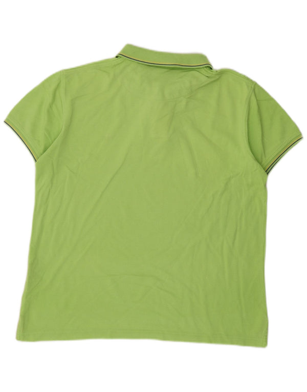 Camisa polo masculina Harmont & Blaine de ajuste estreito grande algodão verde