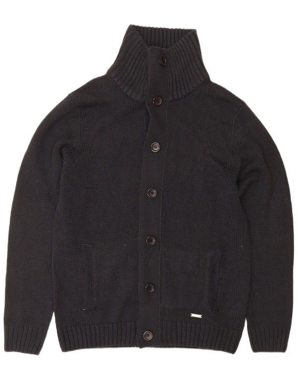 Suéter cardigã masculino PIERRE CARDIN grande acrílico azul marinho