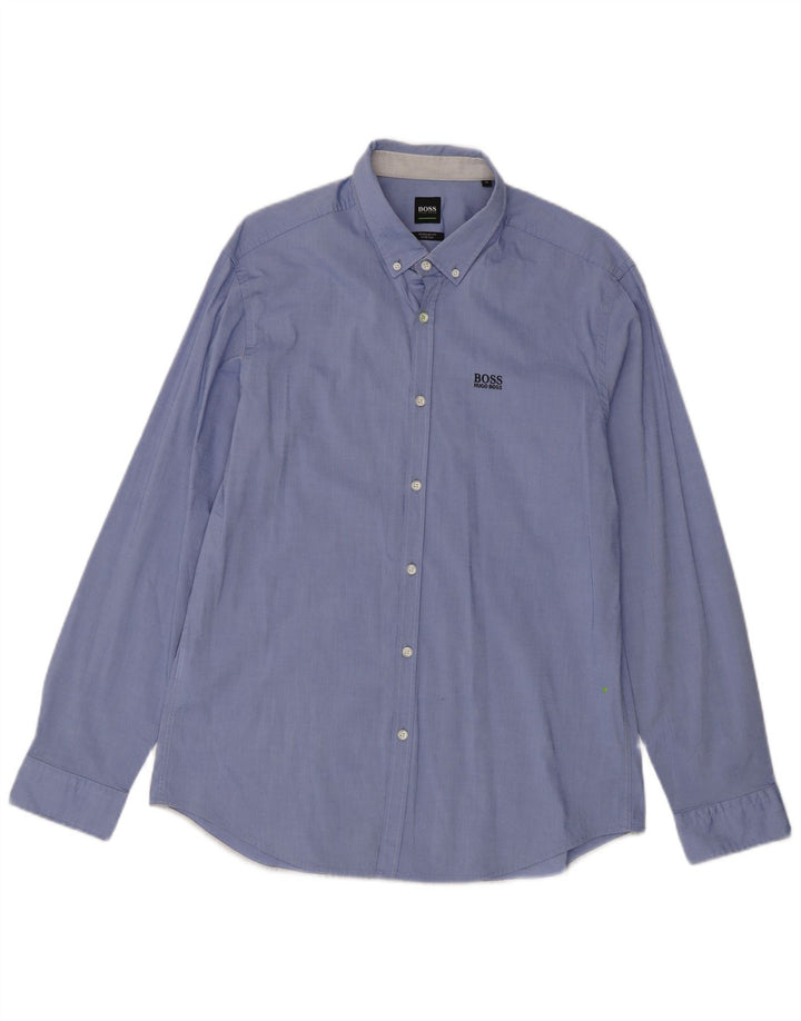 Camisa masculina Hugo Boss Regular Fit XL algodão azul