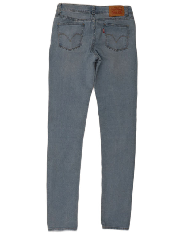 Levi's Girls 711 Skinny Jeans 13-14 Anos W28 L29 Azul Algodão