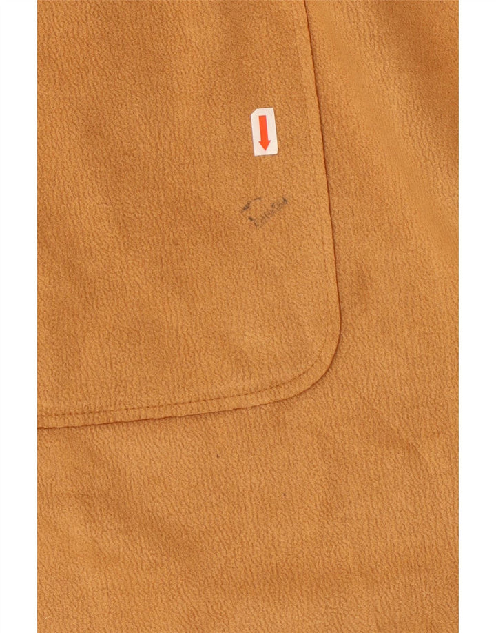 Suéter cardigã feminino Zara Longline Reino Unido 16 grande poliéster marrom