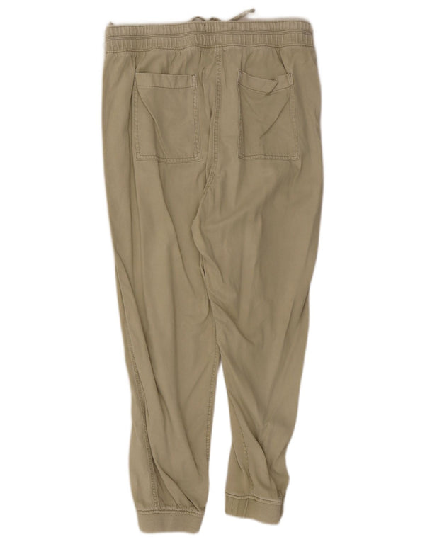 Calça jogger feminina Marks & Spencer casual Reino Unido 16 grande W32 L26 cáqui