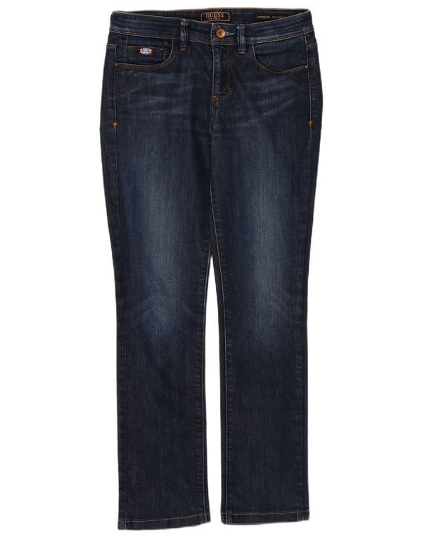 Guess Feminino Cigarette Slim Jeans W27 L28 Azul Marinho Algodão