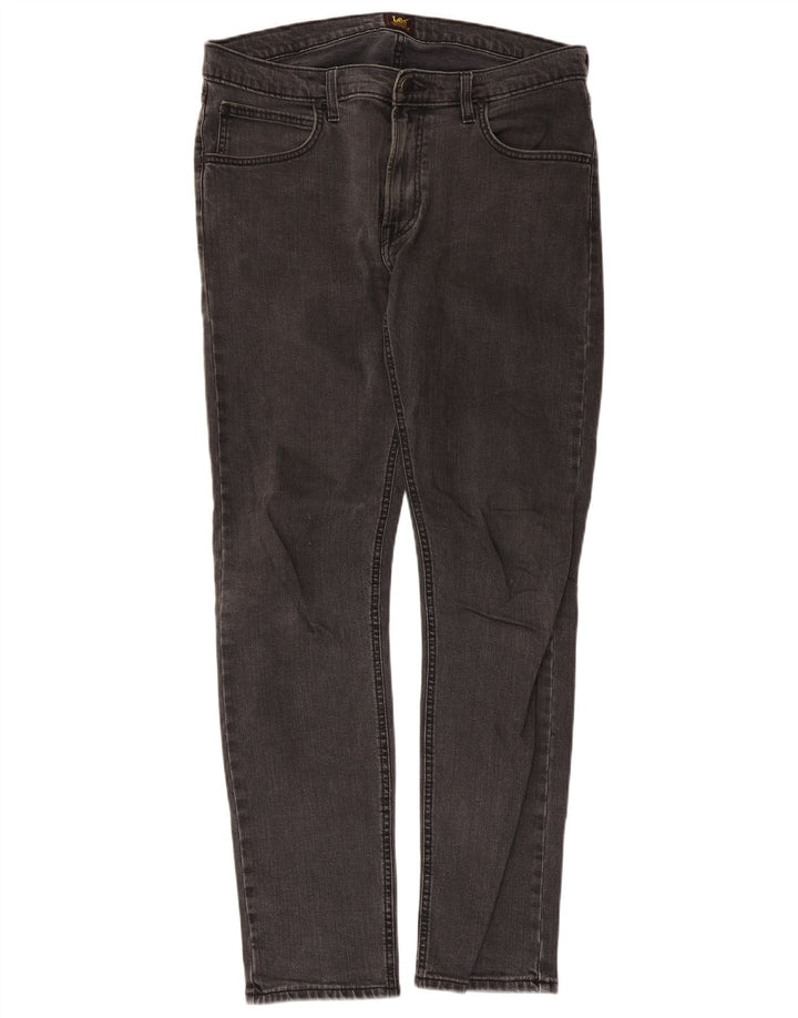 Lee Mens Luke Slim Jeans W34 L32 Algodão Cinza