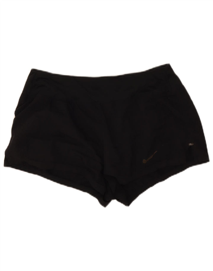 Nike Womens Running Sport Shorts UK 12 Médio Preto Poliéster
