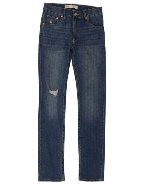 Levi's Meninos 510 Jeans Skinny Distressed 15-16 Anos W30 L32 Azul Algodão