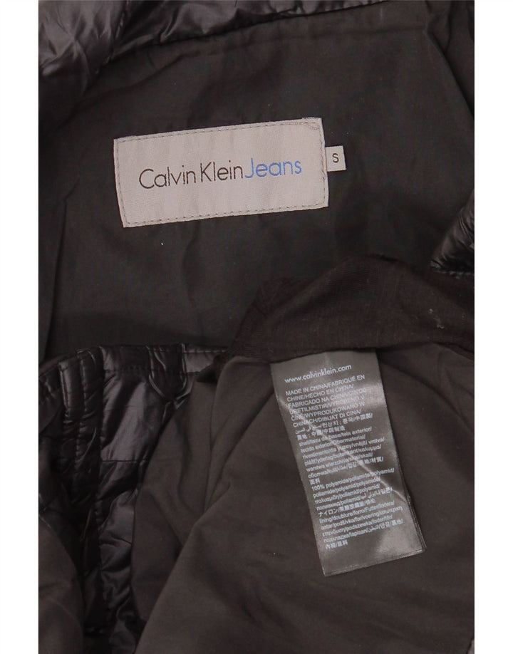 Jaqueta Calvin Klein Jeans Feminina Oversized Acolchoada UK 10 Pequena Preta