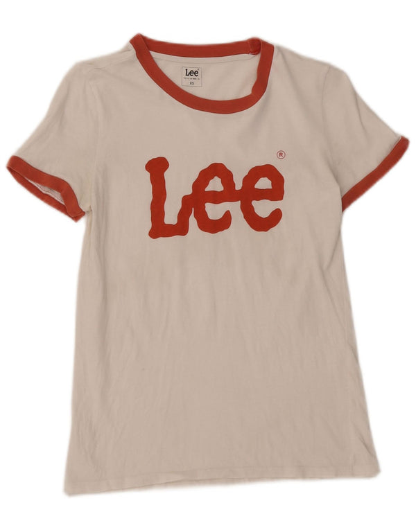 Camiseta feminina Lee com estampa gráfica UK 6 XS branco colorblock