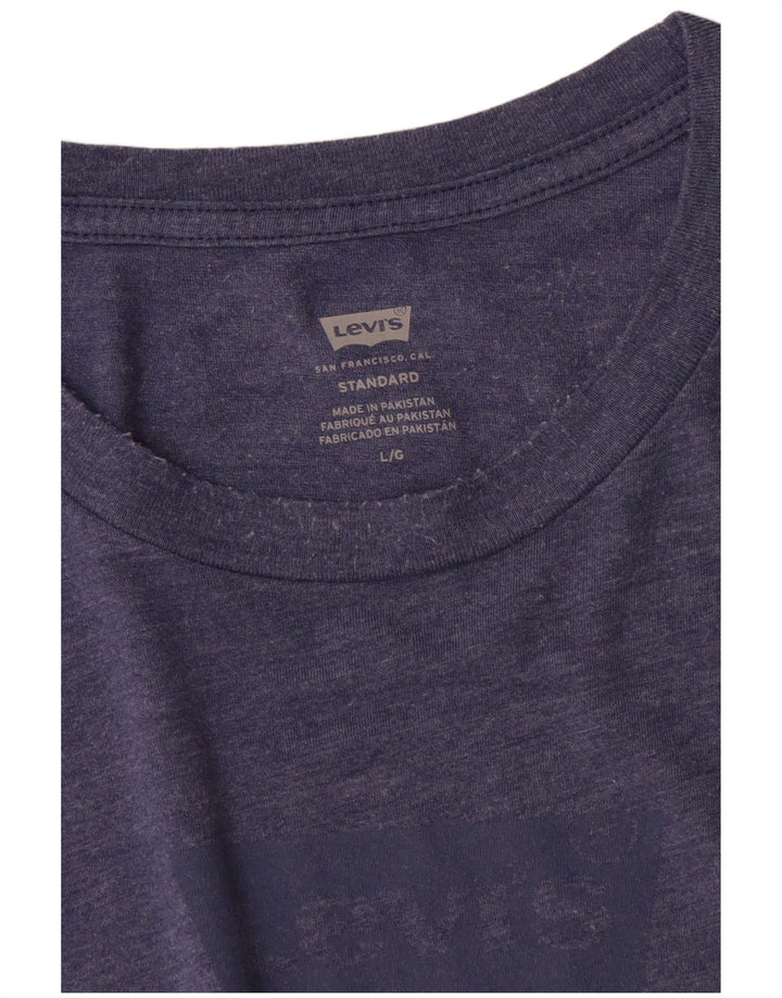 Camiseta masculina padrão Levi's com estampa gráfica grande azul