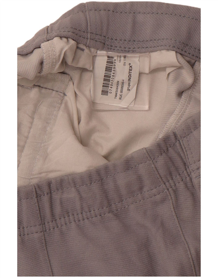 ZARA Mens Chino Shorts Médio W32 Cinza Algodão