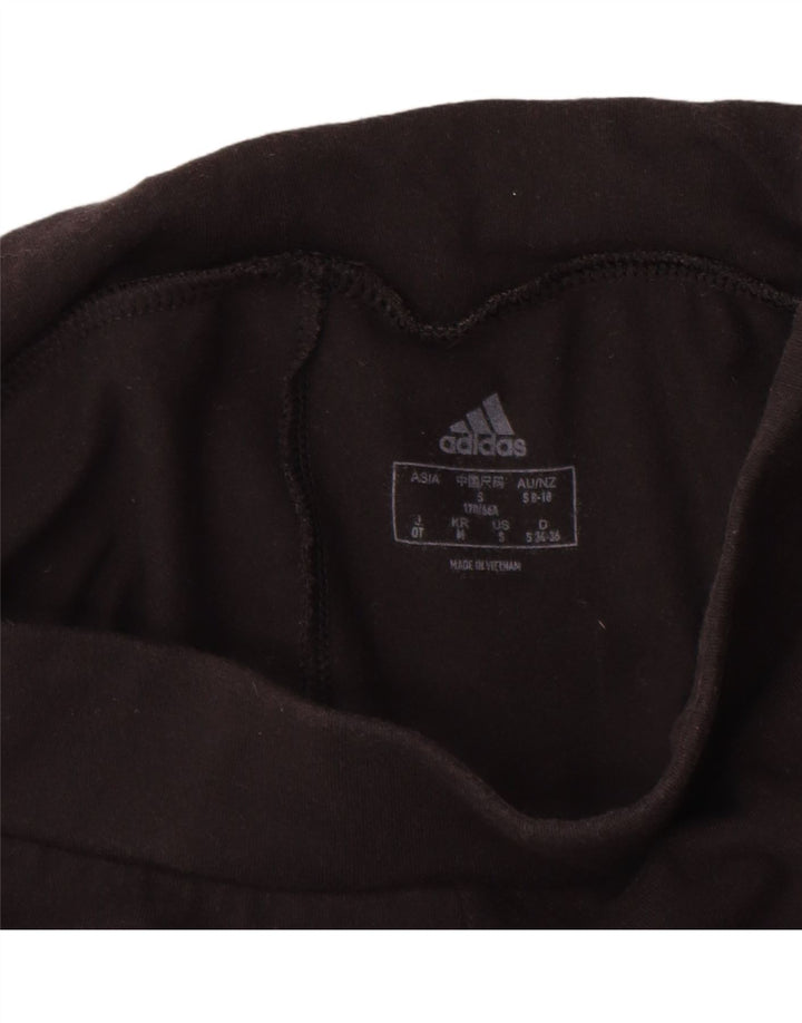 Leggings Adidas Femininas UK 8/10 Pequenas Algodão Preto