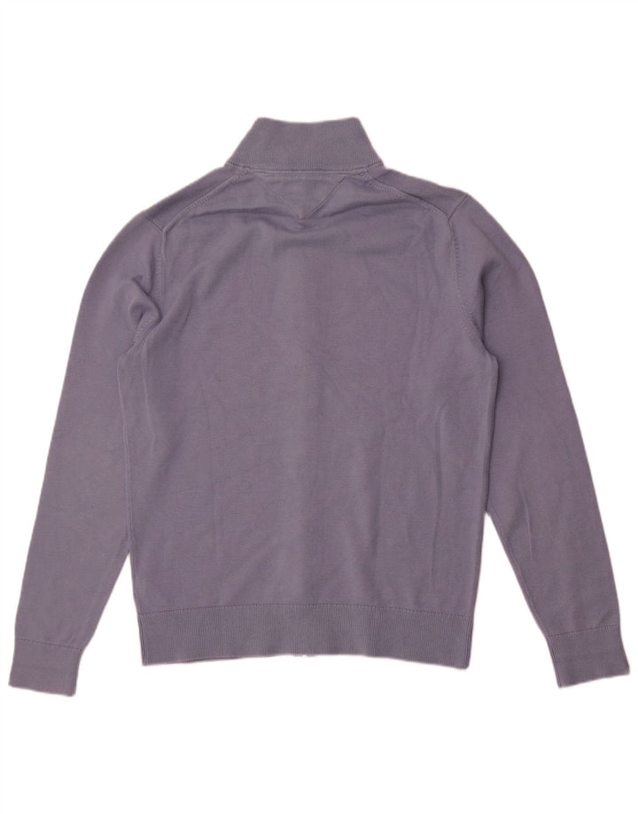 Suéter cardigã masculino Tommy Hilfiger grande algodão azul